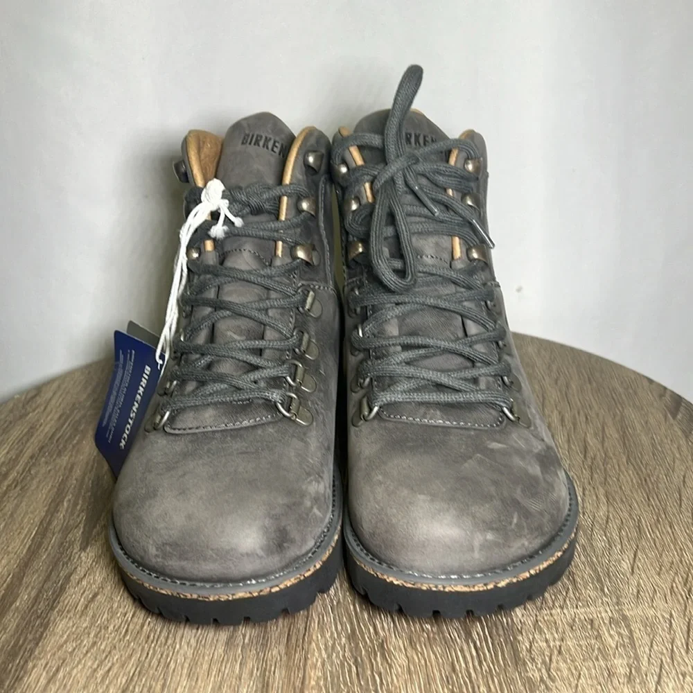 Birkenstock Jackson Womens Leather Ankle Boots Gray Sz EU 37 US 6 Winter Classic - Picture 2 of 12